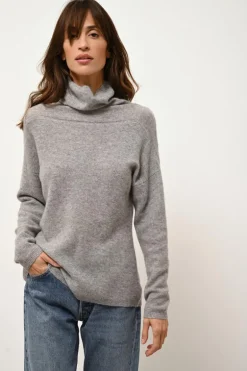 BLANTYRE pull col roulé nuage chiné