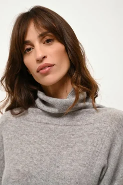 BLANTYRE pull col roulé nuage chiné