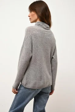 BLANTYRE pull col roulé nuage chiné