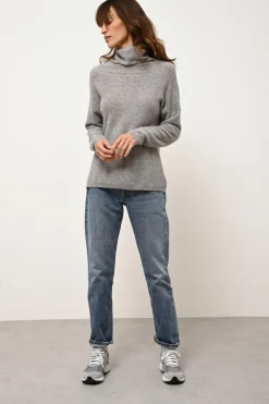 BLANTYRE pull col roulé nuage chiné