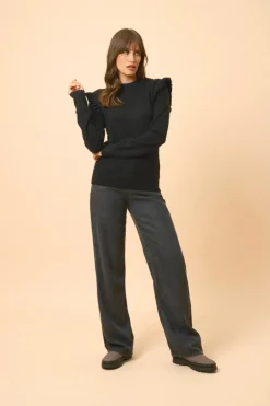 BOXBURN pull col rond noir