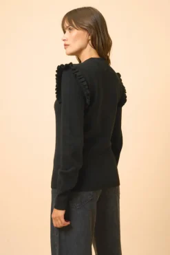 BOXBURN pull col rond noir
