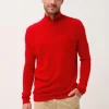 BRADLEY pull col camionneur rouge