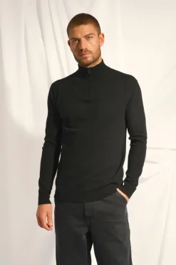 BRADLEY pull col camionneur noir