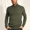 BRADLEY pull col camionneur kaki chiné
