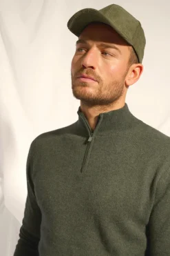 BRADLEY pull col camionneur kaki chiné