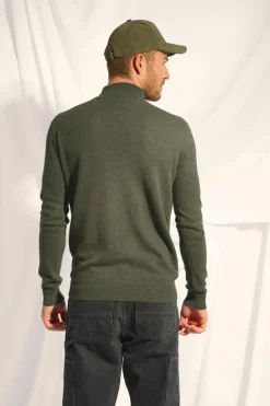 BRADLEY pull col camionneur kaki chiné