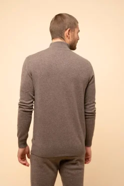 BRADLEY pull col camionneur taupe chiné