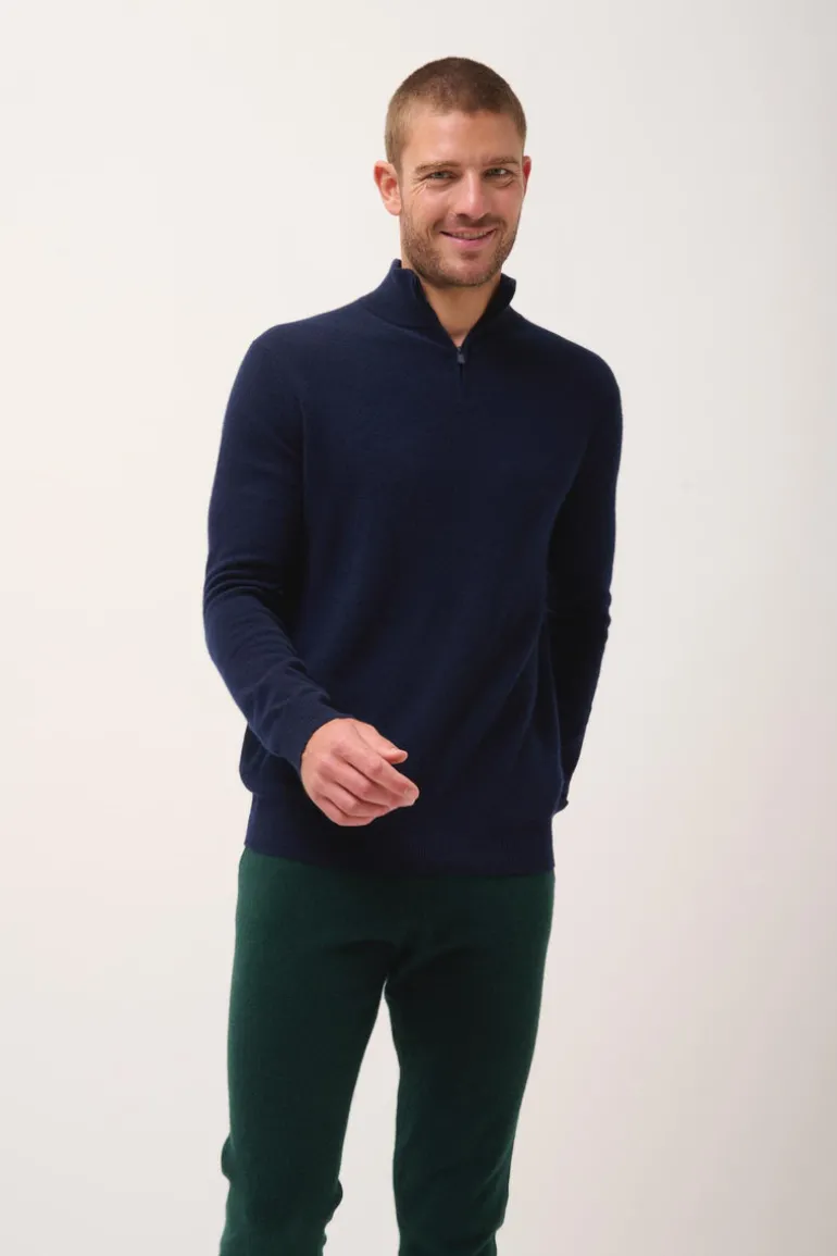BRADLEY pull col camionneur navy