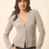 CAMILLE cardigan col v nuage chiné
