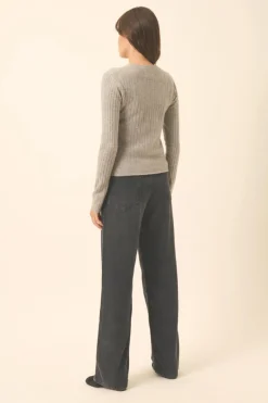 CAMILLE cardigan col v nuage chiné