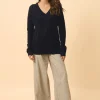 CAPUCINE pull col v navy