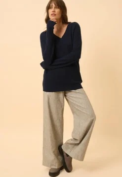 CAPUCINE pull col v navy