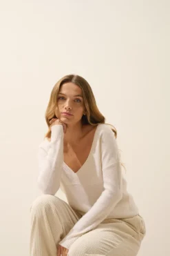 CASSIE pull col v neige