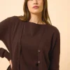 CHELSEA cardigan col v choco
