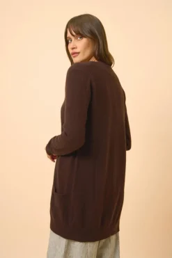 CHELSEA cardigan col v choco
