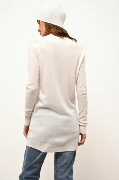 CHELSEA cardigan col v ivoire