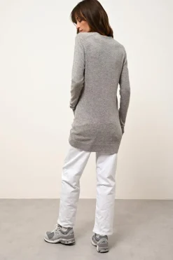 CHELSEA cardigan col v nuage chiné