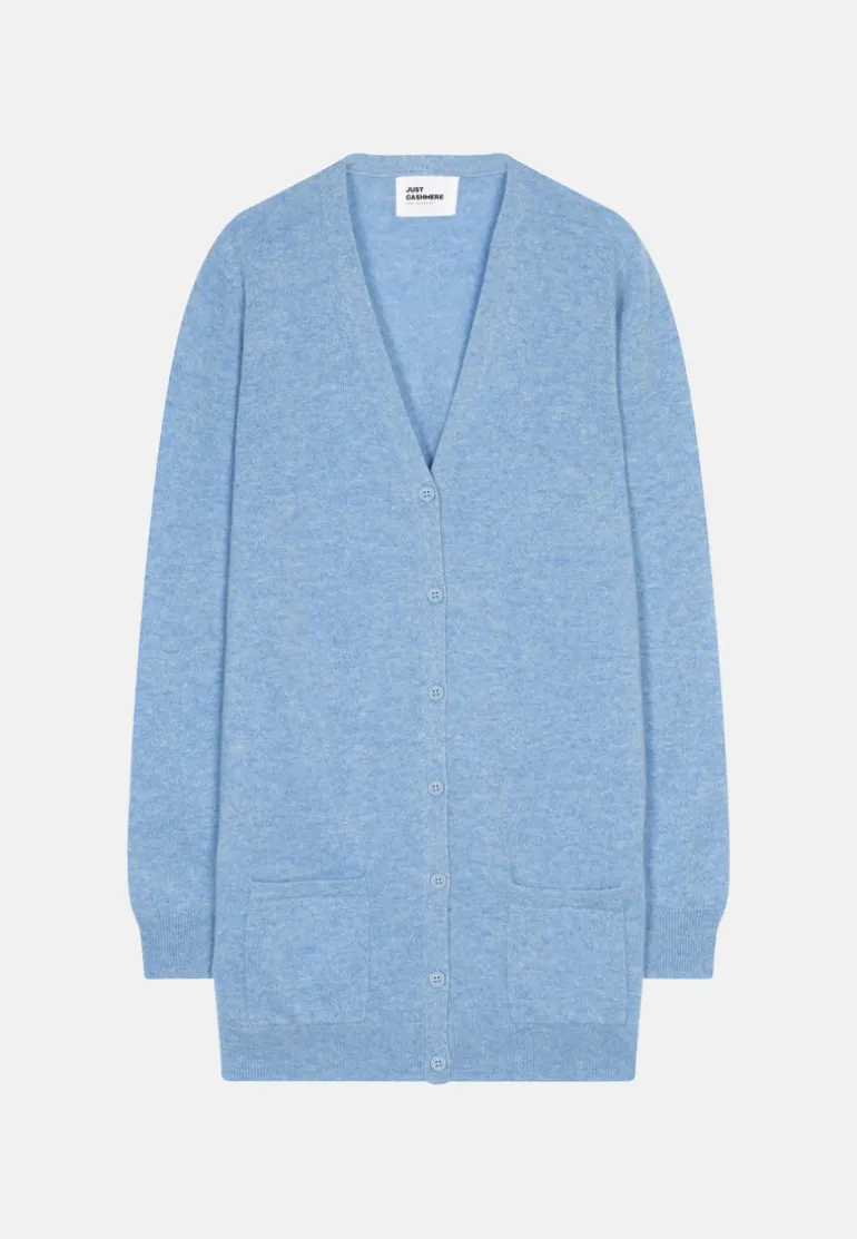 CHELSEA cardigan col v sky