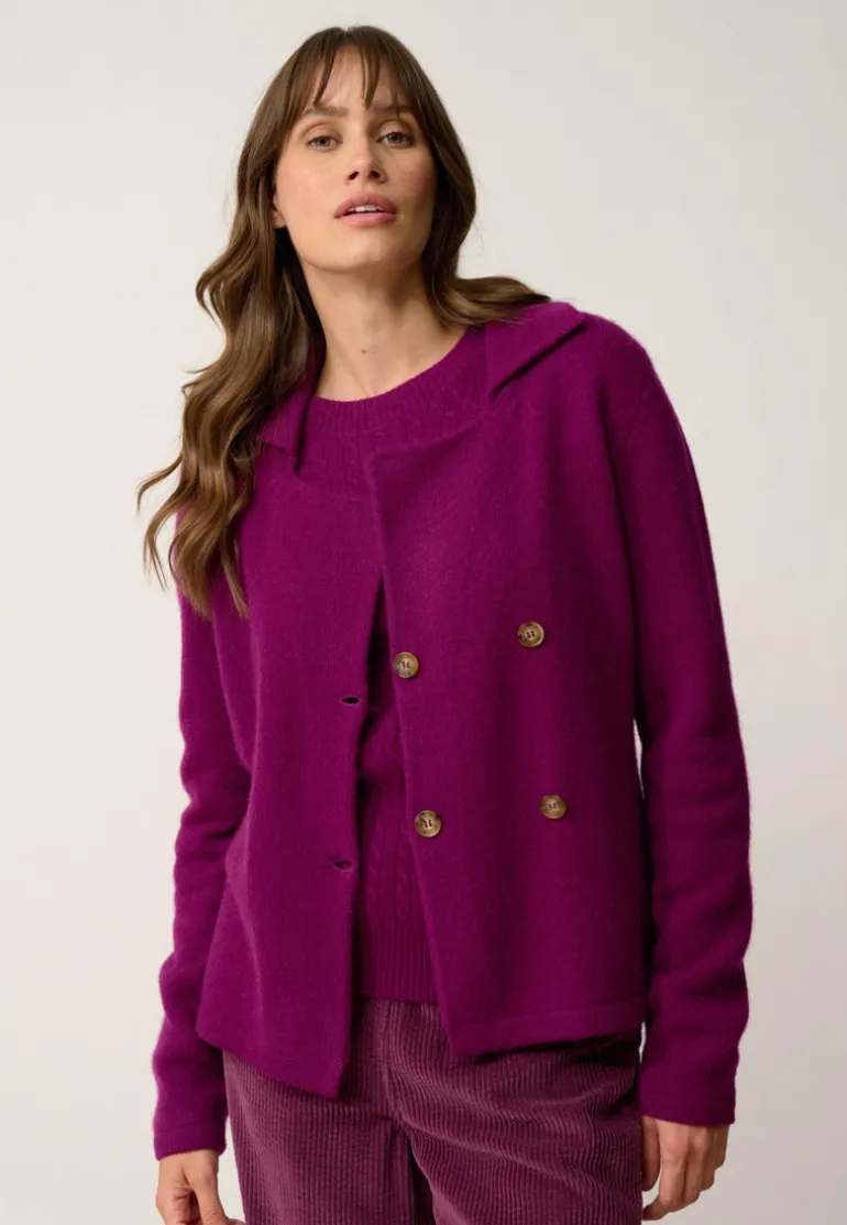 CHLOE veste col tailleur prune