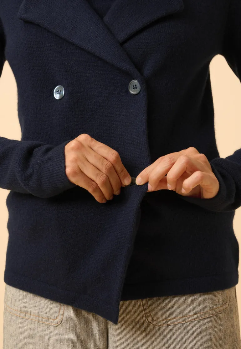 CHLOE veste col tailleur navy
