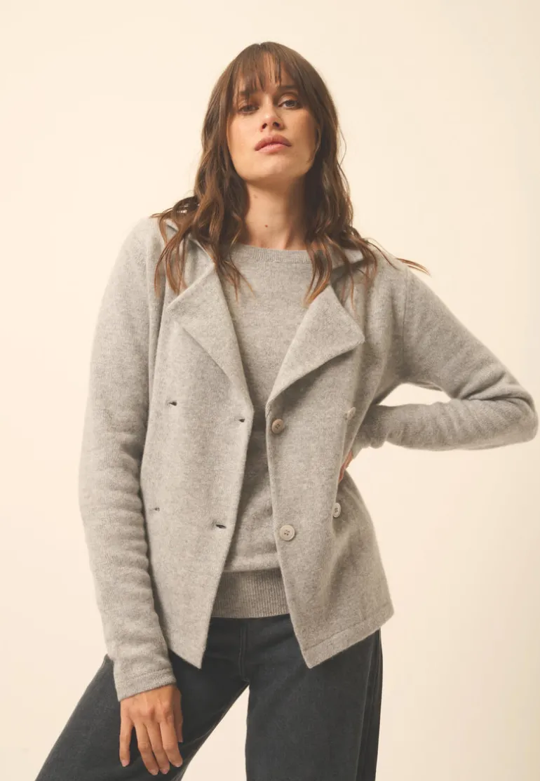 CHLOE veste col tailleur nuage chiné