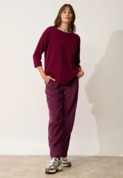 CLATT pull col rond bordeaux