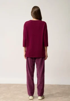 CLATT pull col rond bordeaux