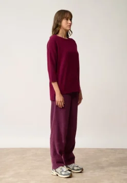 CLATT pull col rond bordeaux