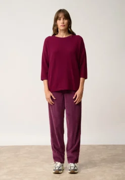 CLATT pull col rond bordeaux