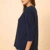 CLATT pull col rond navy