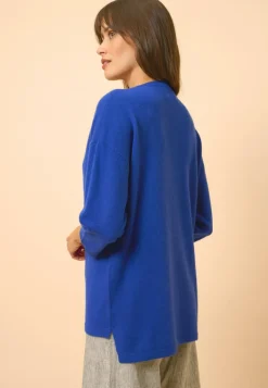 CLATT pull col rond outremer