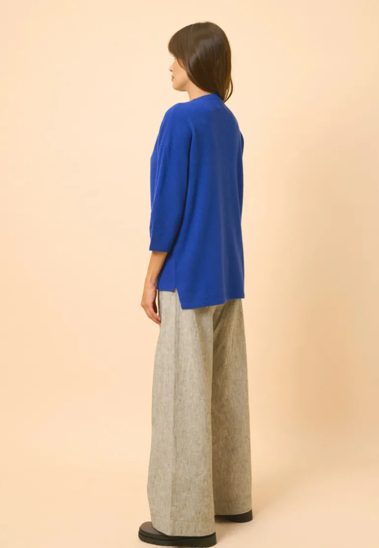 CLATT pull col rond outremer