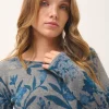 CLAUDIA pull col rond flanelle chiné