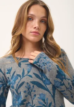 CLAUDIA pull col rond flanelle chiné