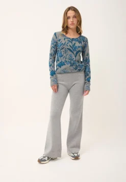 CLAUDIA pull col rond flanelle chiné