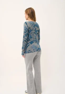 CLAUDIA pull col rond flanelle chiné