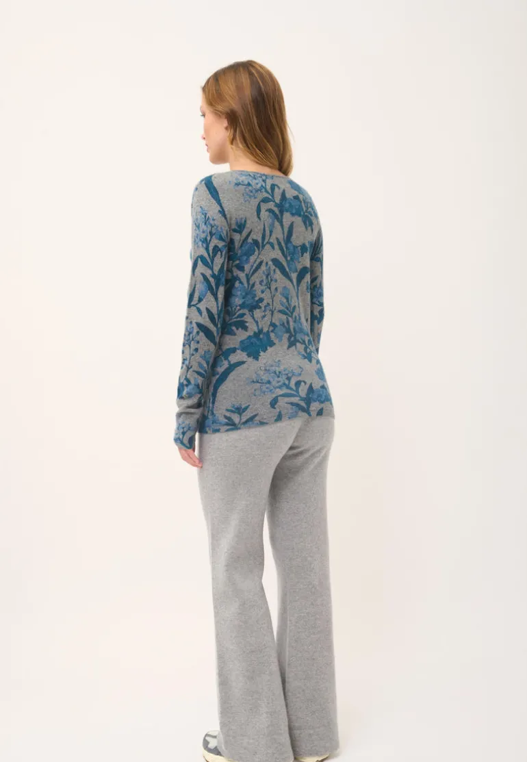CLAUDIA pull col rond flanelle chiné
