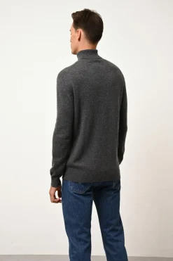 CONNOR pull col roulé anthracite chiné