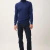 CONNOR pull col roulé bleu nuit