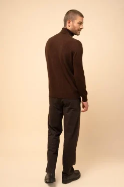 CONNOR pull col roulé café