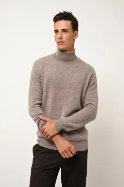 CONNOR pull col roulé caribou chiné