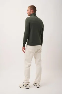 CONNOR pull col roulé kaki