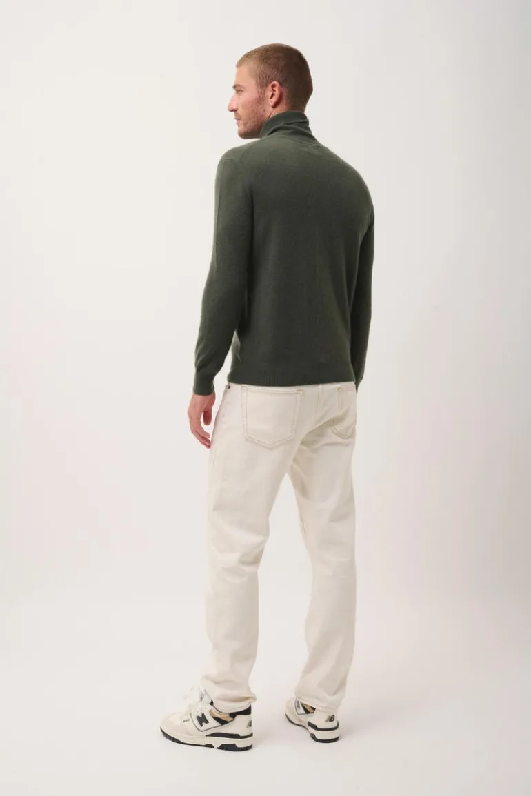 CONNOR pull col roulé kaki