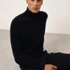 CONNOR pull col roulé navy