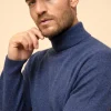 CONNOR pull col roulé ocean chiné