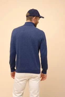 CONNOR pull col roulé ocean chiné