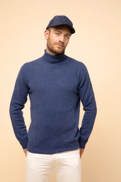 CONNOR pull col roulé ocean chiné