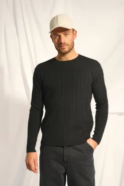 DARRI pull col rond noir