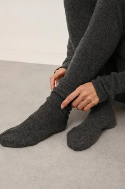 DAYAYA chaussettes anthracite chiné